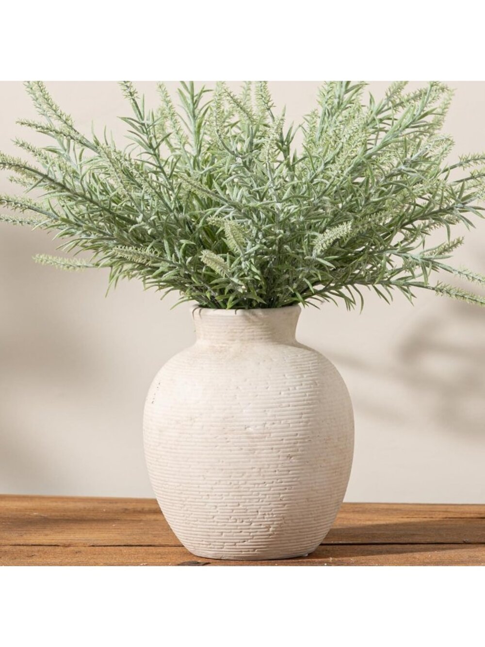 Rustic Ceramic Flower Vase for Home Decor - Vintage Farmhouse Table Centerpiece